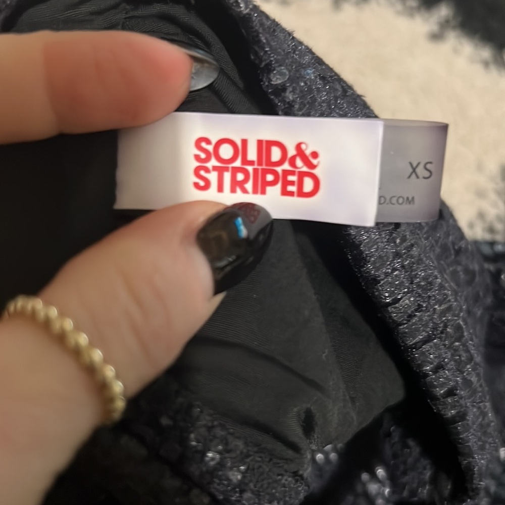 Solid & Striped One Piece Strapless Bathing Suit … - image 2